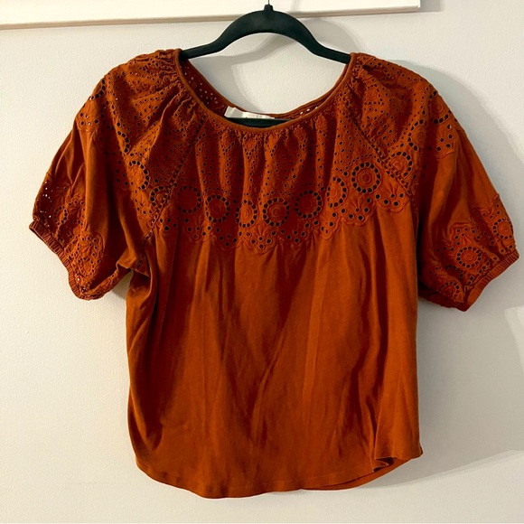 LOFT Eyelet Yoke Top Size Small - Picture 1 of 8